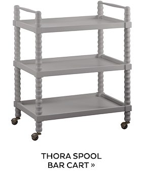 Thora Spool Bar Cart