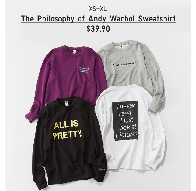 PDP 23 - THE PHILOSOPHY OF ANDY WARHOL SWEATSHIRT