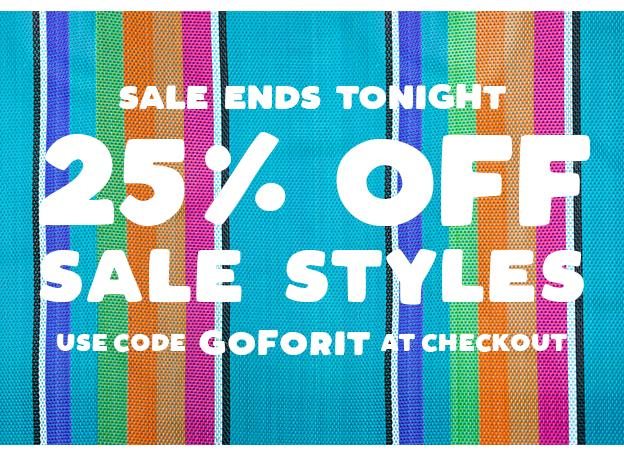 Sale Ends Tonight! Use Code GOFORIT