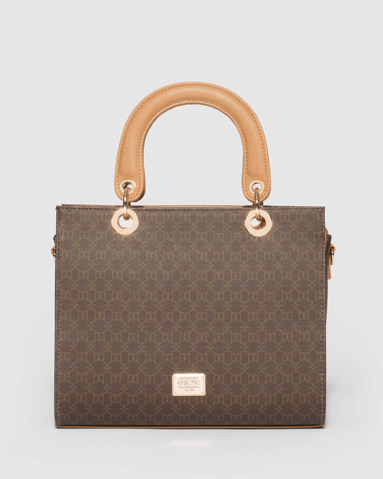 Brown Ella Monogram Tote Bag