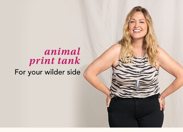 animal print tank: for your wilder side.