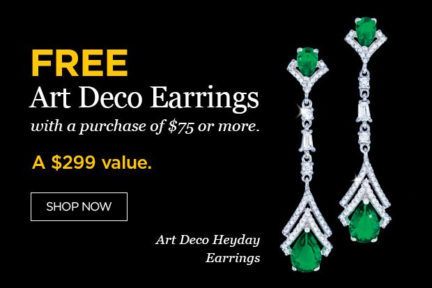 Free Art Deco Heyday Earrings with a purchase of $75 or more