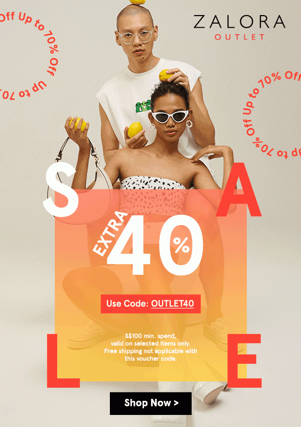 ZALORA Outlet: Extra 40% Off