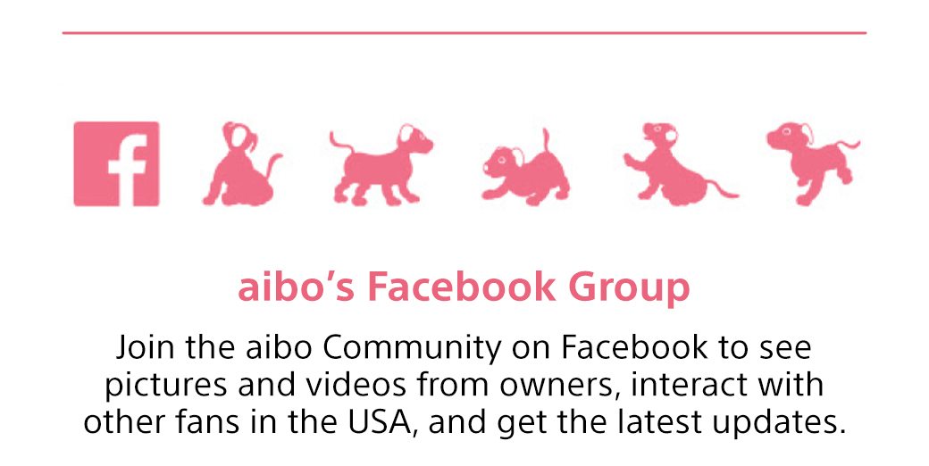 aibo's Facebook Group | Join the aibo Community on Facebook to see pictures and videos from owners, interact with other fans in the USA, and get the latest updates.