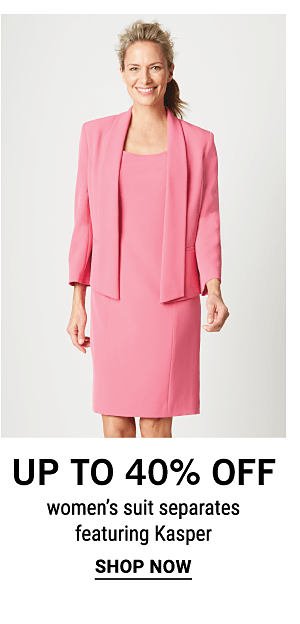 Up to 40% off women's suit separates featuring Kasper. Shop Now.