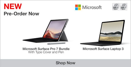 Pre-order the New Microsoft Surface Pro 7 Bundle. Expected Ship Date of 10/22/19.