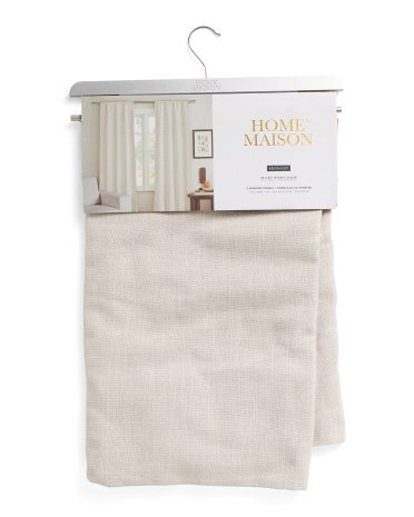 Set Of 2 38x84 Linen Blend Curtains