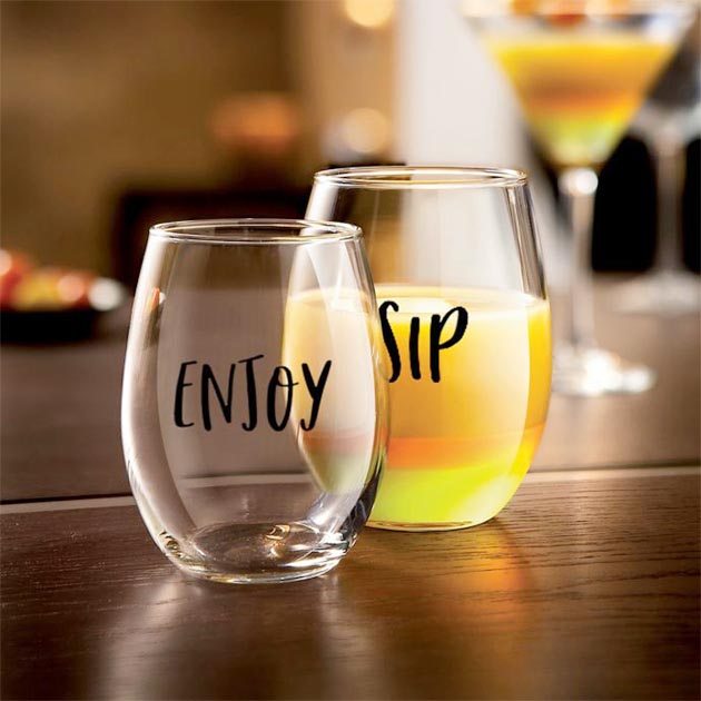 Stemless Wine Glass