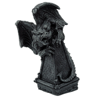 Roaring Gargoyle on a Spire Statue