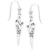 White Bronze Urnes Earrings