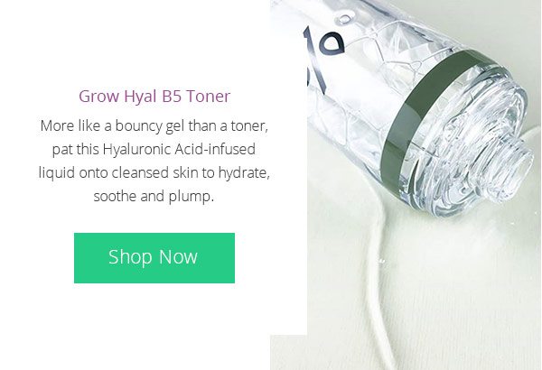 Grow Hyal B5 Ampoule - 30ml, deeply hydrates and smoothes the skin.