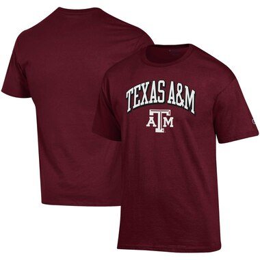 Texas A&M Aggies Champion Arch Over Logo T-Shirt - Maroon