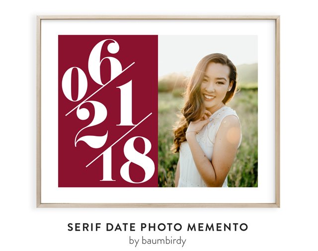 Serif Date Photo Memento