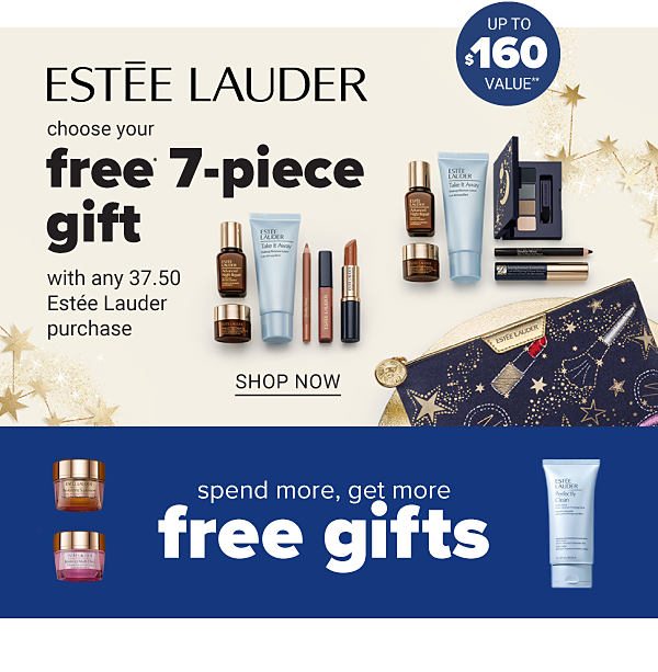 Estee Lauder - Choose your Free 7PC Gift with any $37.50 Estee Lauder purchase - Shop Now