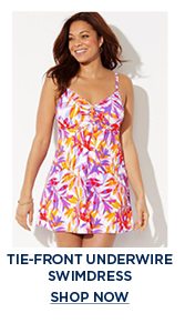 Tie Front Underwire Swimdress | Shop Now
