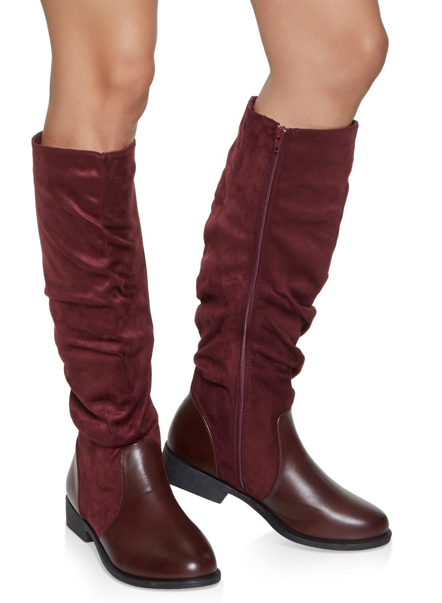 Side Zip Ruched Tall Boots