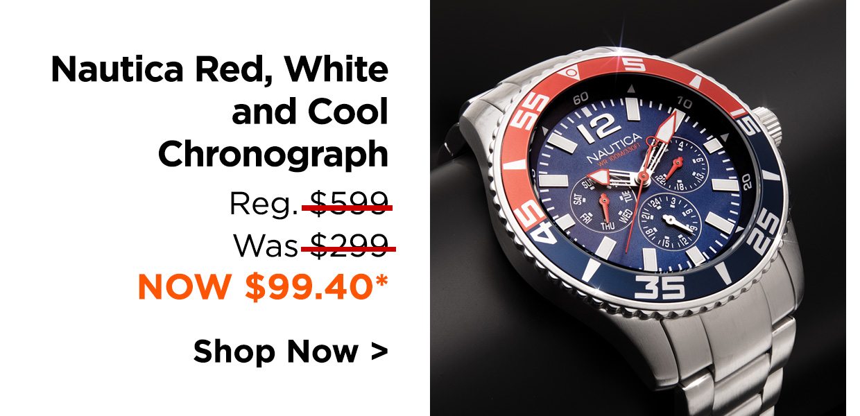Nautica Red, White and Cool Chronograph