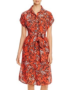 Signature Silk Printed Shirt Dress