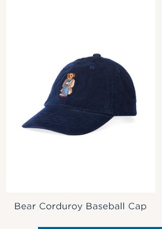 Bear Corduroy Baseball Cap