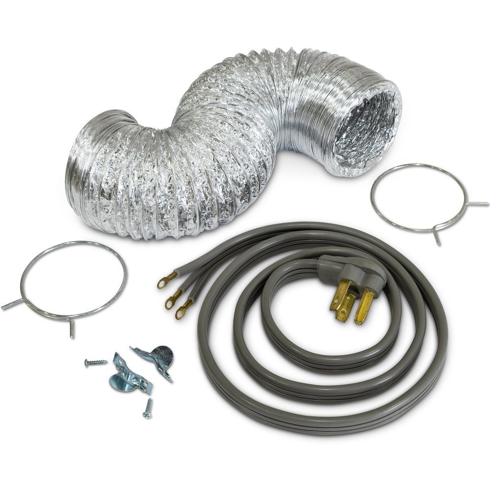 Dryer Kit with Metal Vent and 3 Prong Electrical Cord