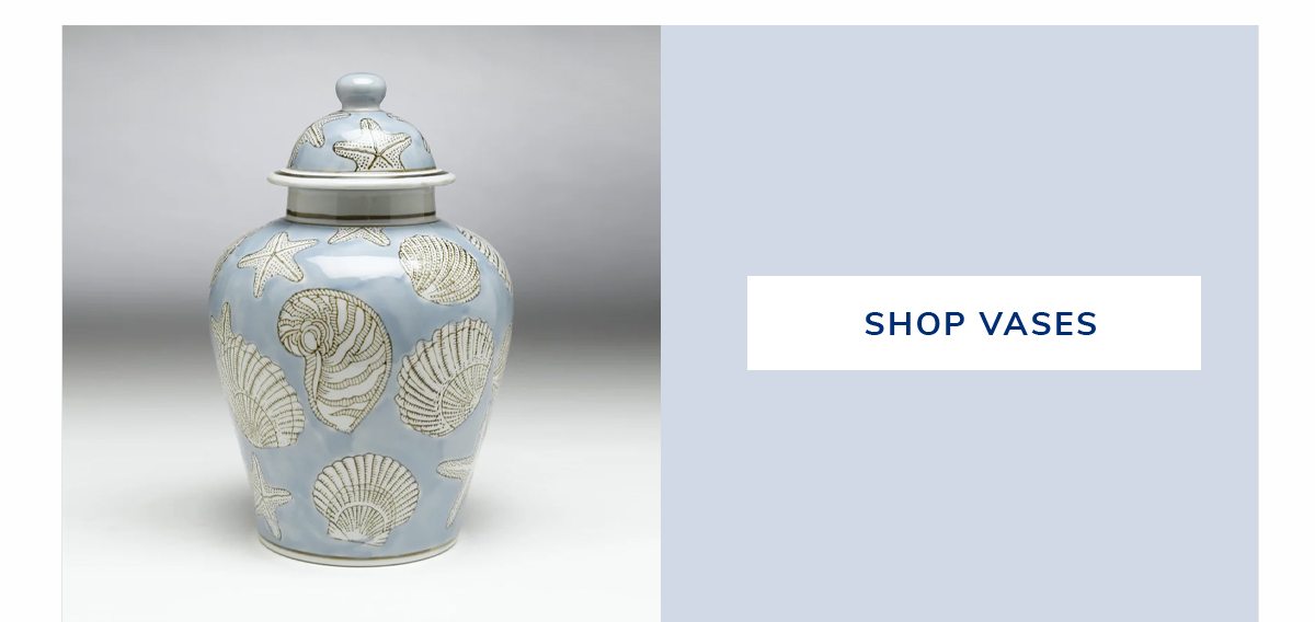 Blue and White Seashell Ginger Jar | SHOP NOW