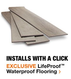 Installs With A Click | Exclusive LifeProof Waterproof Flooring