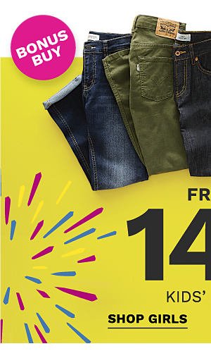 Bonus Buy - Kids' denim from $14.99. Shop Girls.