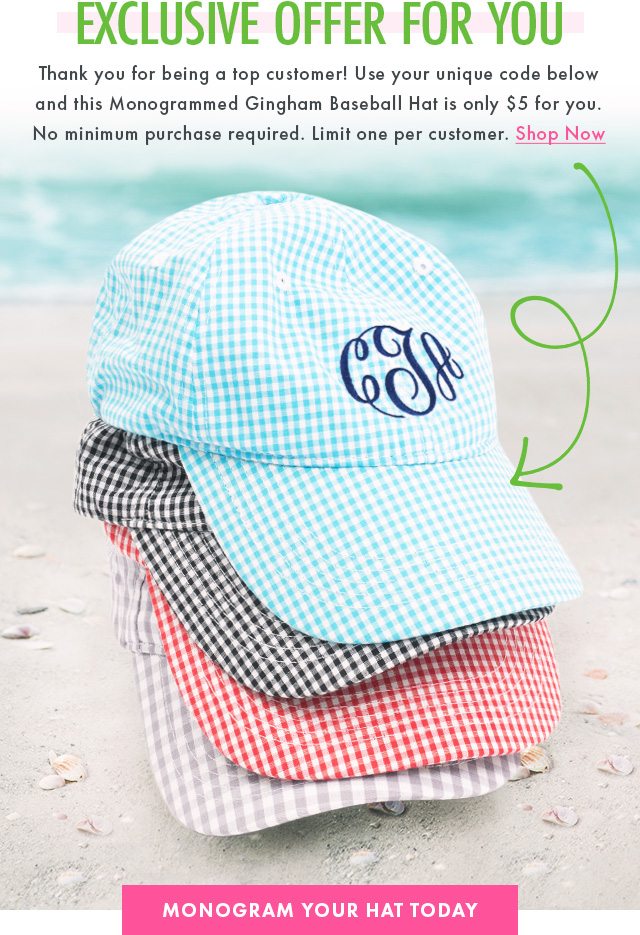 Monogrammed Baseball Cap for Women - Marleylilly