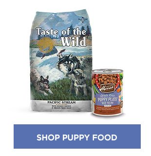 Shop puppy food.