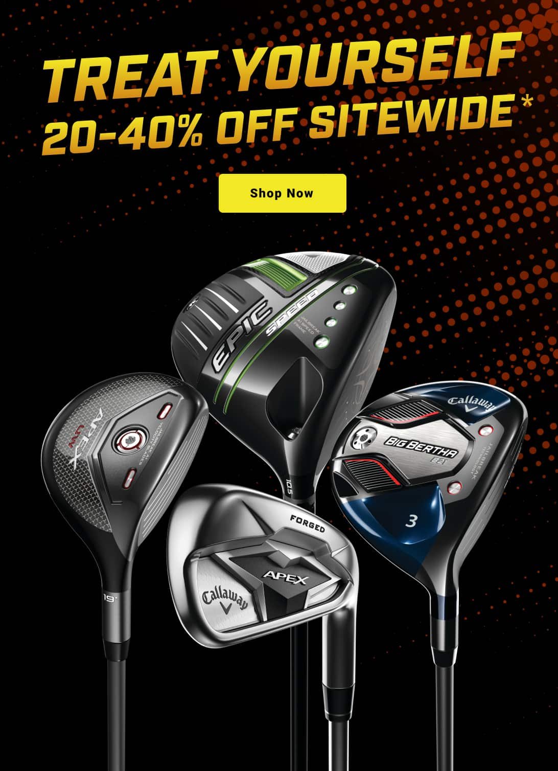 treat yourself - save twenty to forty percent off sitewide shop now