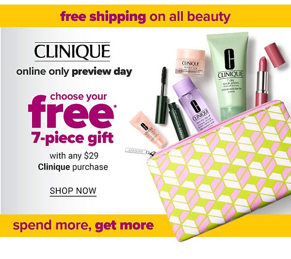 Clinique - Choose your Free 7-Piece Gift with any $29 Clinique purchase - Shop Now