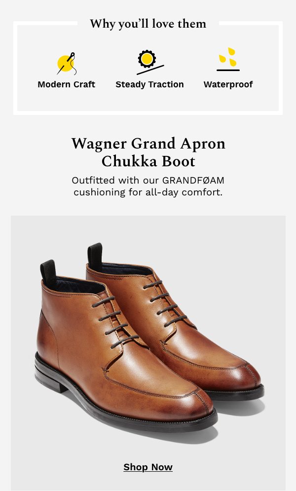 wagner grand waterproof apron chukka