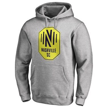Fanatics Branded Nashville SC Heather Gray Primary Logo Pullover Hoodie
