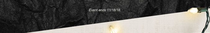 Event ends 11/18/18.