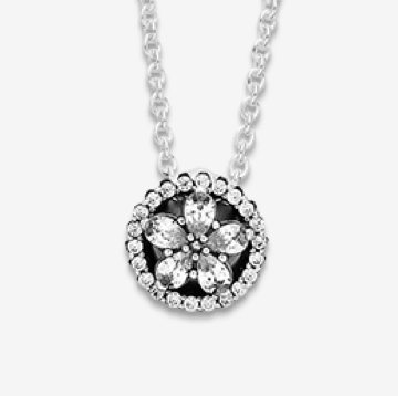 Sparkling Snowflake Collier Necklace