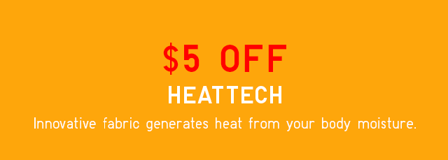 $5.00 OFF HEATTECH BANNER