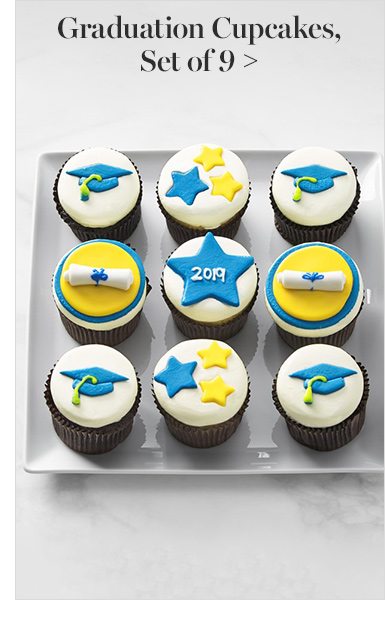 Graduation Cupcakes, Set of 9