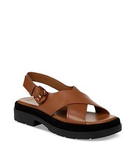 Vince Women's Helena Leather Flat Sandals 