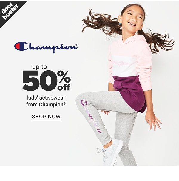 Up to 50% off active wear ft. champion - Shop Now