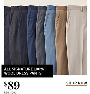 $89 All Signature 100% Wool Dress Pants