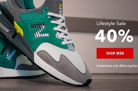 lifestyle sale - 40% off - shop men