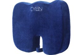 Cylen Home Bamboo Charcoal Infused Ventilated Memory Foam Orthopedic Seat Cushion