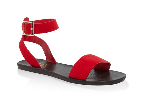 One Band Buckle Ankle Strap Sandals