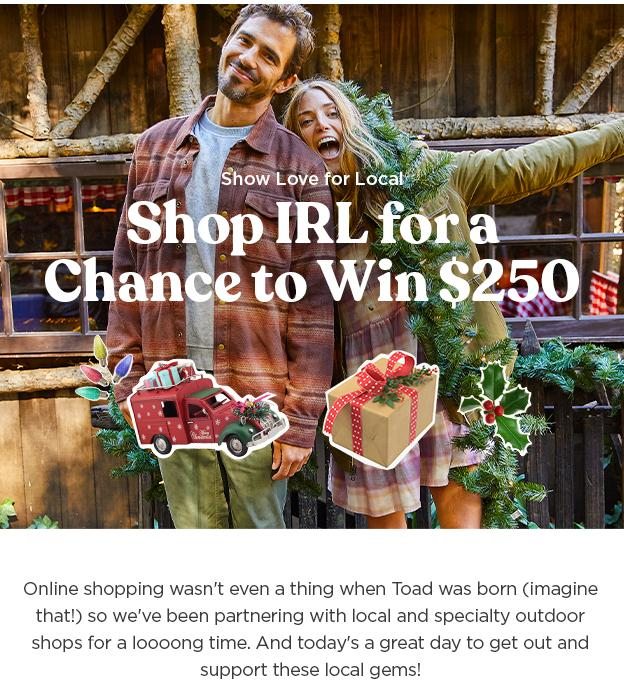 Show Love for Local: Shop IRL for a chance to win $250
