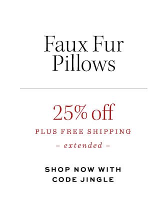 Faux Fur Pillows 20% Off PLUS FREE SHIPPING