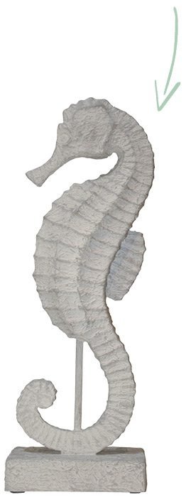 Nautical Seahorse on Stand - £45