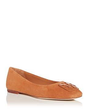 Womens Georgia Square Logo Ballet Flats