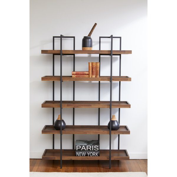 Elbert Industrial Open Bookcase