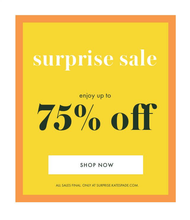 surprise sale - up to 75% off