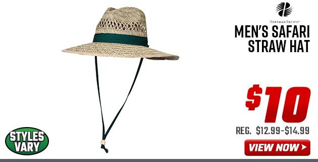 Dorfman Men's Safari Straw Hat